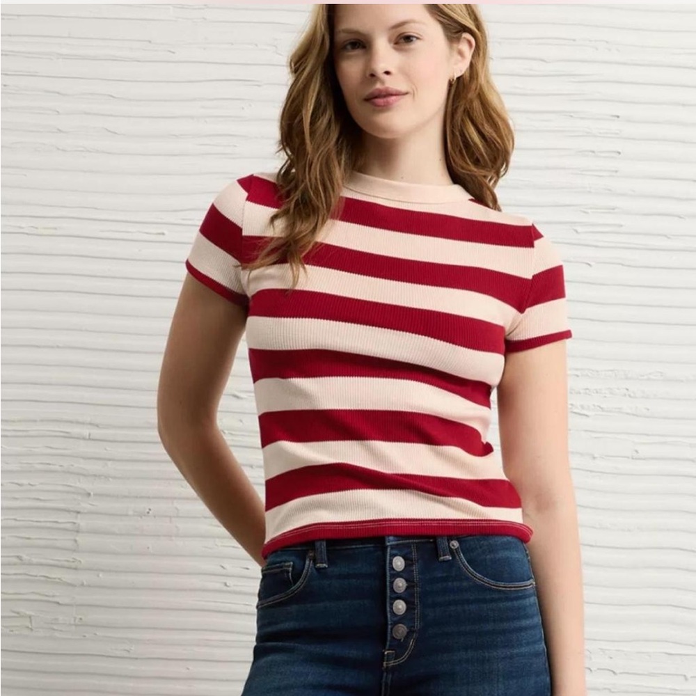 American Eagle Waffle Hey Baby Tee